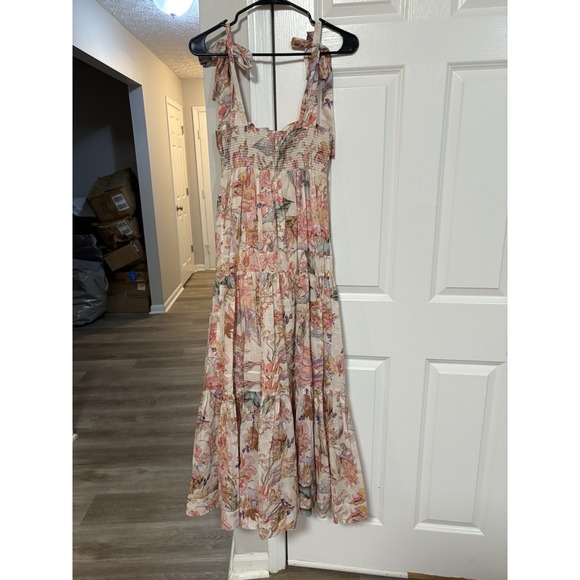 Zimmermann‎ Cira Floral Tiered Midi Dress Size 1/ US 6 - Picture 8 of 8
